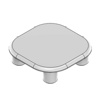 MODULAR SOLUTIONS POLYAMIDE END CAP<BR>45MM X 45MM ROUND CORNERS GRAY